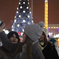 Новый год на Театральной площади Краснодара встретили 20 тысяч горожан