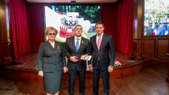 Николай Амосов награждён медалью за активное участие в благоустройстве Краснодара